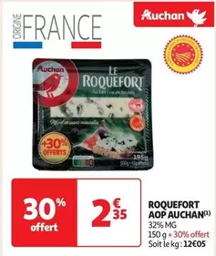 Auchan - Roquefort Aop offre à 2,35€ sur Auchan Hypermarché
