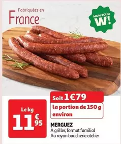 Merguez offre à 11,95€ sur Auchan Hypermarché