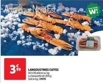 Langoustines Cuites offre à 3,99€ sur Auchan Hypermarché