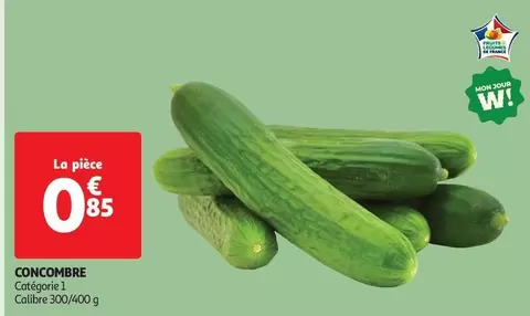 Concombre offre à 0,85€ sur Auchan Hypermarché
