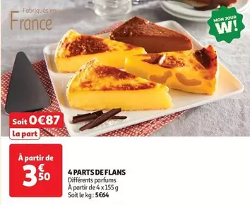 4 Parts De Flans offre à 3,5€ sur Auchan Hypermarché