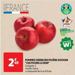 Auchan - Pommes Swing Bio Filière "Cultivons Le Bon" offre à 2,49€ sur Auchan Hypermarché