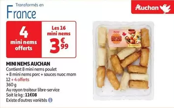 Auchan - Mini Nems offre à 3,99€ sur Auchan Hypermarché