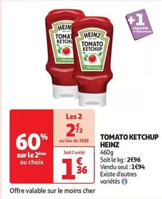 Heinz - Tomato Ketchup offre à 1,94€ sur Auchan Hypermarché