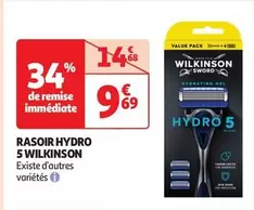 Wilkinson - Rasoir Hydro 5 offre à 9,69€ sur Auchan Hypermarché