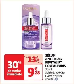 L'Oréal - Sérum Anti-Rides Revitalift Paris  offre à 9,28€ sur Auchan Hypermarché