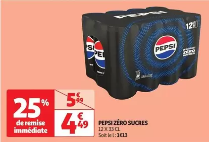 Pepsi - Zéro Sucres offre à 4,49€ sur Auchan Hypermarché