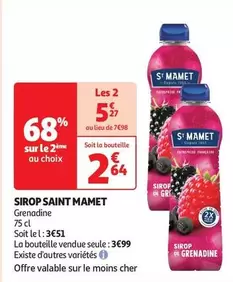 Saint Mamet - Sirop offre à 2,64€ sur Auchan Hypermarché