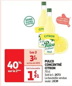 Pulco -  Concentré Citron offre à 2,39€ sur Auchan Hypermarché
