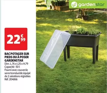 Gardenstar - Bacpotager Sur Pieds Ou À Poser offre à 22,99€ sur Auchan Hypermarché