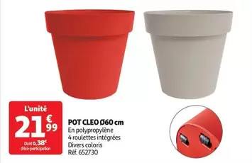 Pot Cleo Ø60 Cm offre à 21,99€ sur Auchan Hypermarché