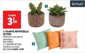 Actuel - Plante Artificielle offre à 3,5€ sur Auchan Hypermarché