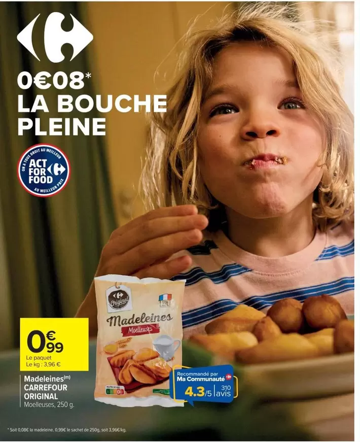 Carrefour - Madelins Électrique offre à 0,99€ sur Cora