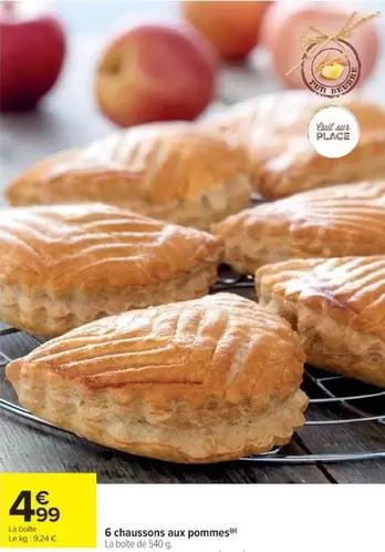6 chaussons aux pommes offre à 4,99€ sur Cora