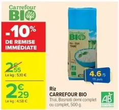 Carrefour - Riz Bio offre à 2,29€ sur Cora