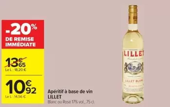Lillet - Apéritif À Base De Vin offre à 10,92€ sur Cora