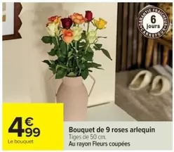 Bouquet De 9 Roses Arlequin offre à 4,99€ sur Cora
