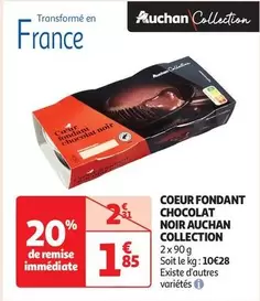 Auchan - Coeur Fondant Chocolat Noir offre à 1,85€ sur Auchan Supermarché