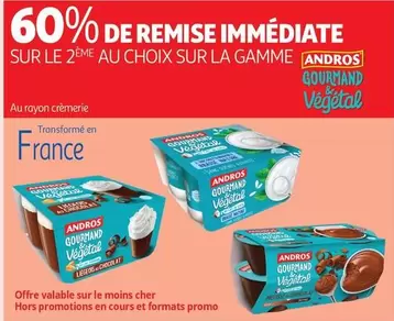 Andros - Sur La Gamme Gourmand & Végétal offre sur Auchan Supermarché