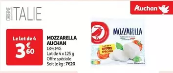 Auchan - Mozzarella offre à 3,6€ sur Auchan Supermarché