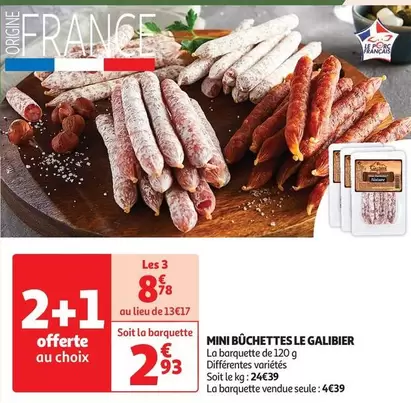Le Galibier - Mini Bûchettes offre à 4,39€ sur Auchan Supermarché