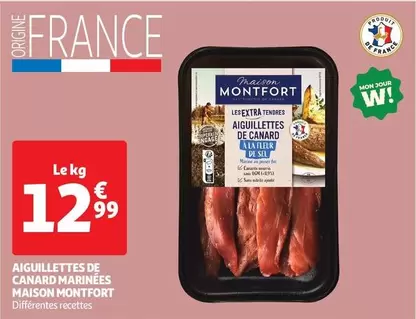 Maison Montfort - Aiguillettes De Canard Marinées offre à 12,99€ sur Auchan Supermarché