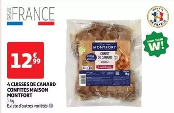 Canard - 4 Cuisses De  Confites offre à 12,99€ sur Auchan Supermarché