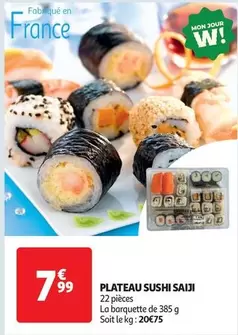 Plateau Sushi Saiji offre à 7,99€ sur Auchan Supermarché
