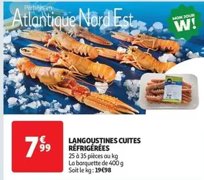 Langoustines Cuites Réfrigérées offre à 7,99€ sur Auchan Supermarché