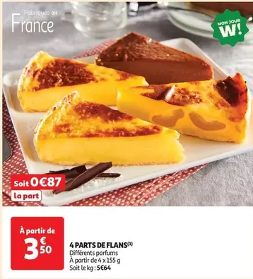 4 Parts De Flans offre à 3,5€ sur Auchan Supermarché