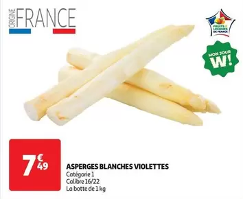 Asperges Blanches Violettes offre à 7,49€ sur Auchan Supermarché