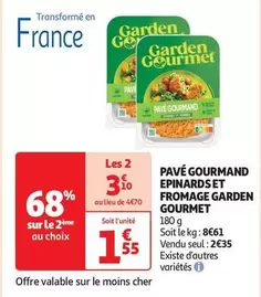 Garden Gourmet - Pavé Gourmand Epinards Et Fromage offre à 1,55€ sur Auchan Supermarché