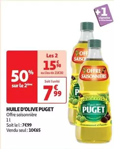 Puget - Huile D'olive offre à 10,65€ sur Auchan Supermarché