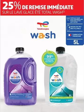 Total - Sur Le Lave Glace Été  Wash offre sur Auchan Supermarché