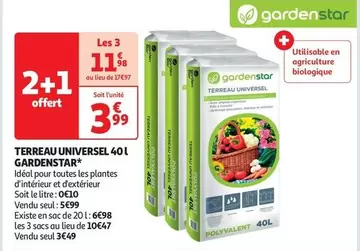 Gardenstar - Terreau Universel offre à 3,99€ sur Auchan Supermarché