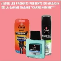 Carrefour - Les Produits Présents En Magasin De La Gamme Rasage "Carré Homme" offre sur E.Leclerc