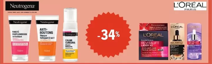 Neutrogena - L'oreal offre sur E.Leclerc