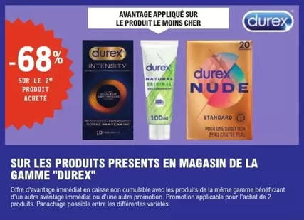 Durex - Sur Les Produits Presents En Magasin De La Gamme "durex" offre sur E.Leclerc