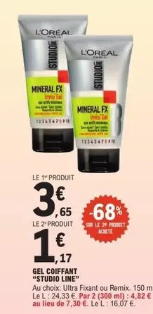L'Oréal - Gel Coiffant offre à 3,65€ sur E.Leclerc