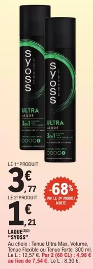 Syoss - Laque offre à 3,77€ sur E.Leclerc