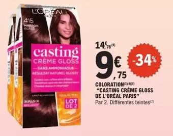 L'Oréal - Coloration Casting Creme Gloss De L'réal Paris offre à 9,75€ sur E.Leclerc