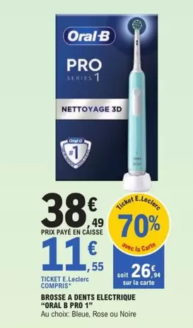 Oral-B - Brosse A Dents Electrique offre à 38,49€ sur E.Leclerc