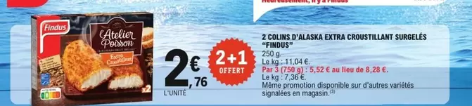 Findus - Colins D'Alaska Extra Croustillant Surgelés offre à 2,76€ sur E.Leclerc