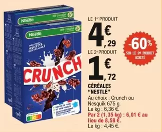 Nestlé - Céréales offre à 4,29€ sur E.Leclerc