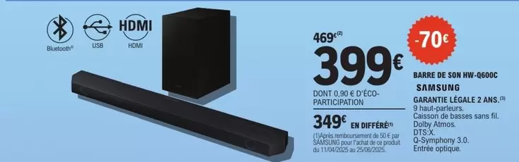 Samsung - Barbe De Son Wpro offre à 399€ sur E.Leclerc