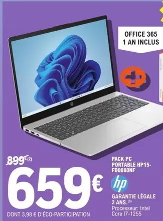 HP - Garantie Legale 2 Ans offre à 659€ sur E.Leclerc