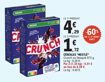 Nestlé - Céréales offre à 4,29€ sur E.Leclerc
