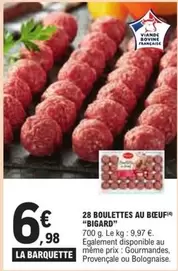 Bigard - 28 Boulettes Au Bœuf offre à 6,98€ sur E.Leclerc