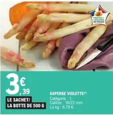 Asperge Violette offre à 3,39€ sur E.Leclerc