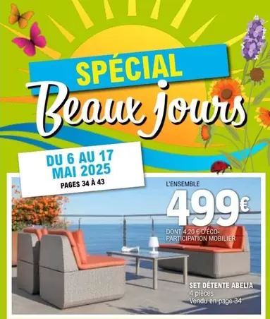 Set Detente Abelia offre à 499€ sur E.Leclerc